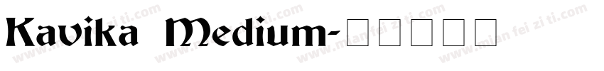 Kavika Medium字体转换